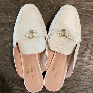 Kate Spade White Mules